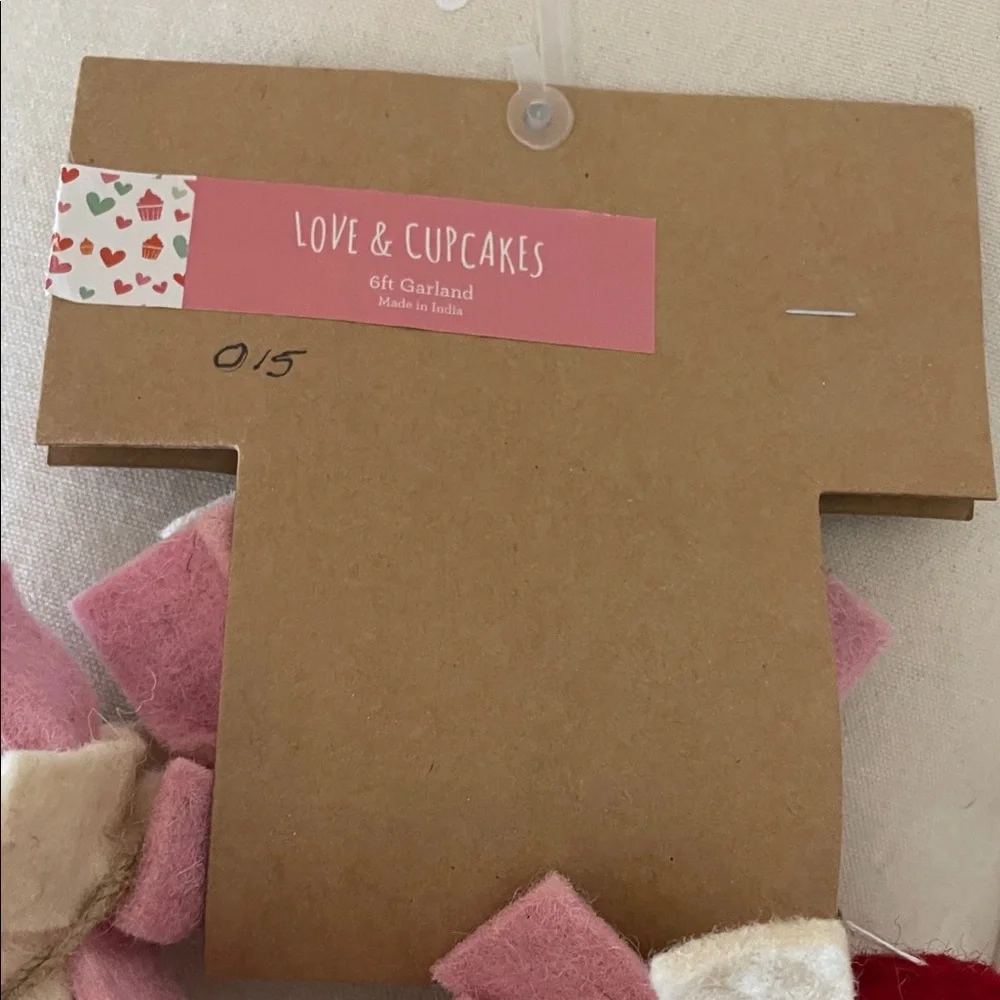 Festive Pink and Cream Holiday Garland
